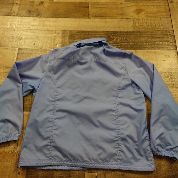 L.L.Bean Waterproof Nylon Rain Jacket Women’s XL Blue Lightweight Hooded - Picture 9 of 10